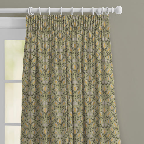 Floral Green M2M - Rithani Printed Made to Measure Curtains Pistachio Voyage Maison