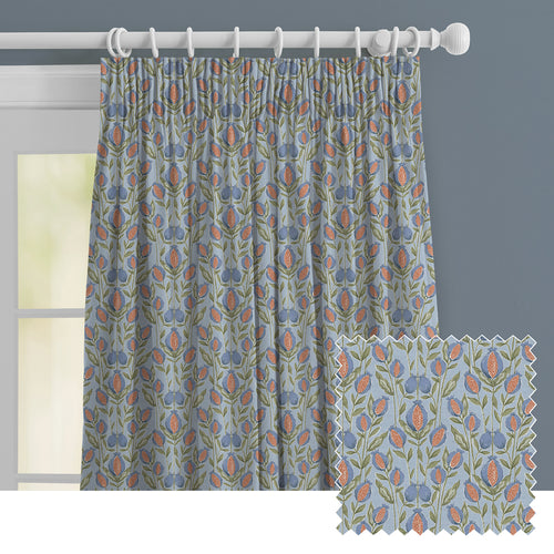 Floral Blue M2M - Rithani Printed Made to Measure Curtains Tide Voyage Maison