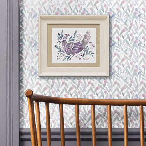 Floral Purple Wall Art - Ritsurin Violet Framed Print Birch Voyage Maison