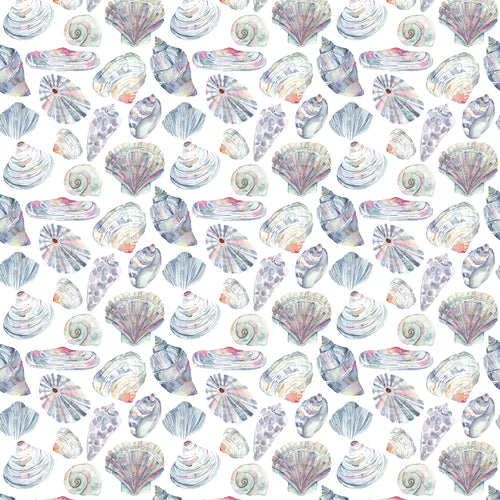 Abstract Multi Fabric - Rockpool Printed Cotton Fabric (By The Metre) Abalone Voyage Maison