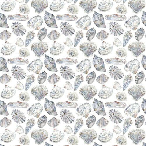Abstract Grey Fabric - Rockpool Printed Cotton Fabric (By The Metre) Slate Voyage Maison