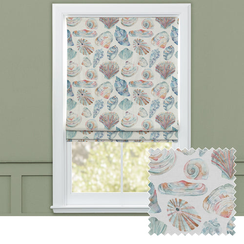 Abstract Blue M2M - Rockpool Printed Cotton Made to Measure Roman Blinds Cobalt Voyage Maison