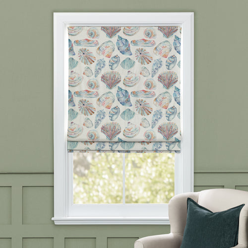 Abstract Blue M2M - Rockpool Printed Cotton Made to Measure Roman Blinds Cobalt Voyage Maison