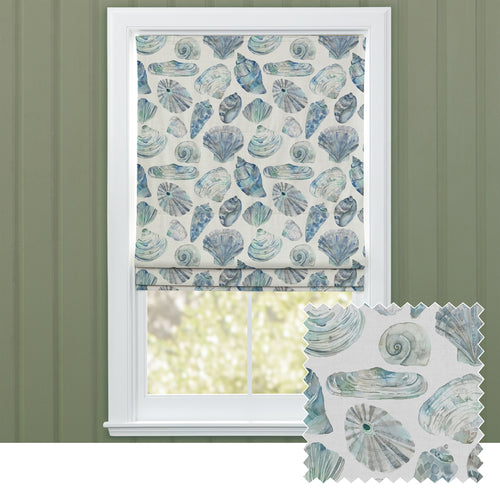 Abstract Multi M2M - Rockpool Printed Cotton Made to Measure Roman Blinds Marine Voyage Maison