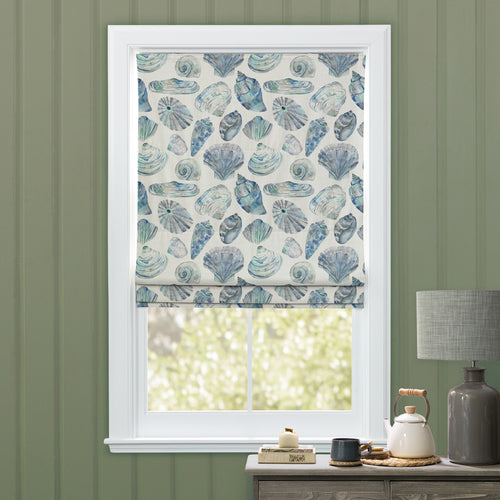 Abstract Multi M2M - Rockpool Printed Cotton Made to Measure Roman Blinds Marine Voyage Maison