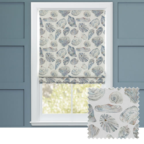 Abstract Grey M2M - Rockpool Printed Cotton Made to Measure Roman Blinds Slate Voyage Maison