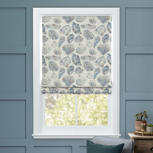 Abstract Grey M2M - Rockpool Printed Cotton Made to Measure Roman Blinds Slate Voyage Maison