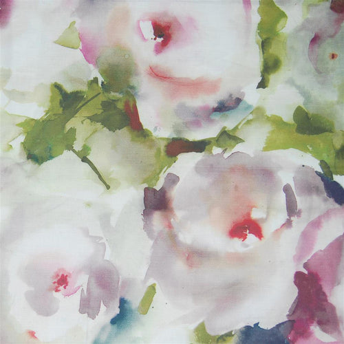 Floral Pink Fabric - Rosa Printed Cotton Fabric (By The Metre) Spring Voyage Maison