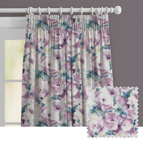 Floral Purple M2M - Rosa Printed Made to Measure Curtains Orchid Voyage Maison