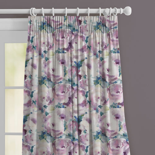 Floral Purple M2M - Rosa Printed Made to Measure Curtains Orchid Voyage Maison