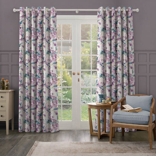 Floral Purple M2M - Rosa Printed Made to Measure Curtains Orchid Voyage Maison