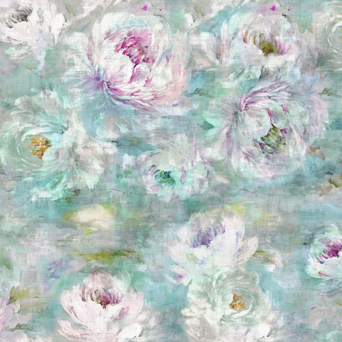 Floral Blue Fabric - Roseum Printed Fabric (By The Metre) Moonstone Voyage Maison