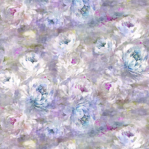 Floral Purple Fabric - Roseum Printed Fabric (By The Metre) Parma Voyage Maison