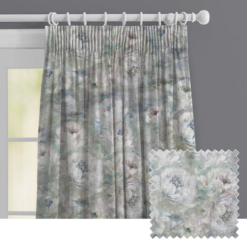 Floral Blue M2M - Roseum Printed Made to Measure Curtains Agate Voyage Maison