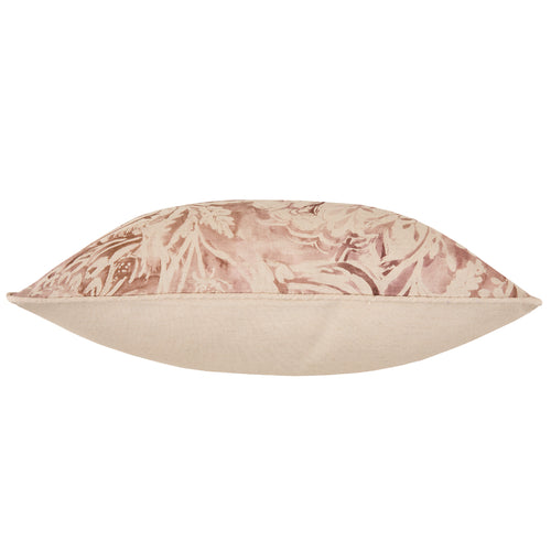 Woodland Pink Cushions - Rothesay Printed Piped  Feather Filled Cushions Coral Voyage Maison