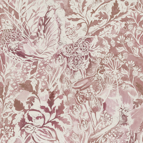 Floral Pink Fabric - Rothesay Printed Cotton Fabric (By The Metre) Coral Voyage Maison