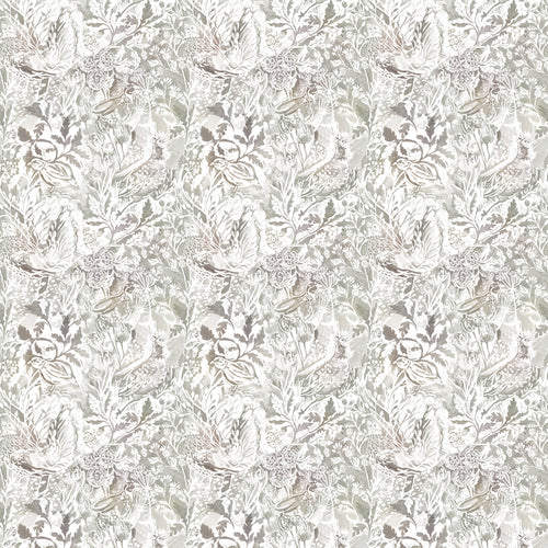 Floral Brown Fabric - Rothesay Printed Cotton Fabric (By The Metre) Nut Voyage Maison