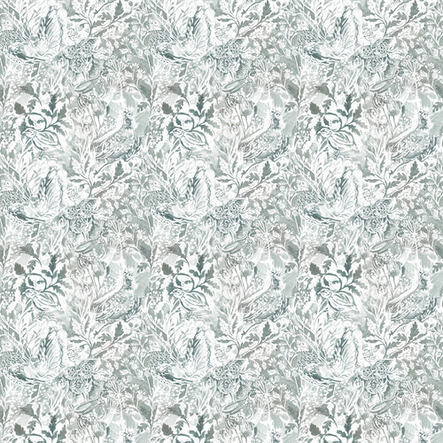Woodland Grey Fabric - Rothesay Printed Cotton Fabric (By The Metre) Stone Voyage Maison