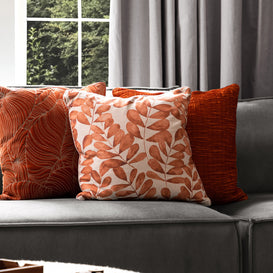 Voyage Maison Rowan Printed Feather Cushion in Amber