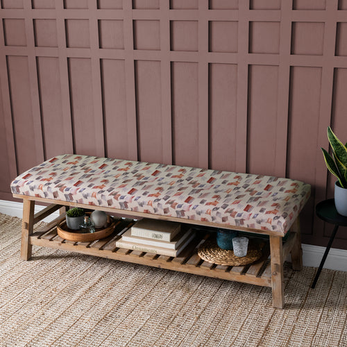 Abstract Red Furniture - Rupert  Bench Arwen Rosewater Additions