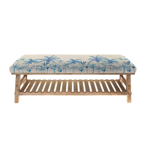 Floral Blue Furniture - Rupert  Bench Cozzo Cobalt Voyage Maison