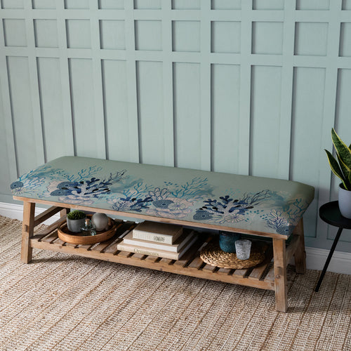 Blue Furniture - Rupert  Bench Coralie Meadow Voyage Maison