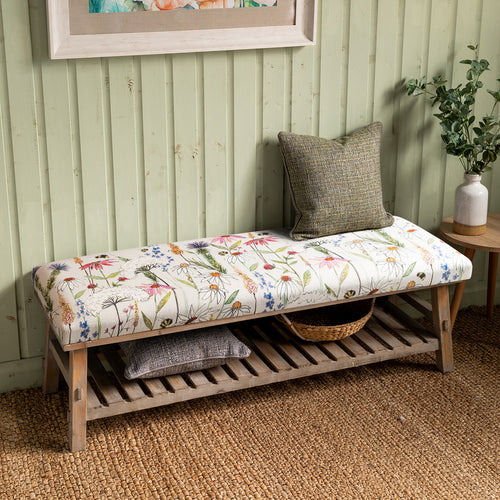 Floral Multi Furniture - Rupert  Bench Hermione Linen Voyage Maison