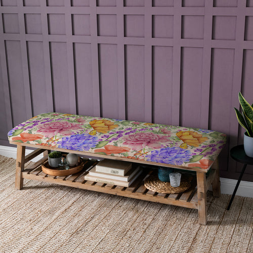 Floral Multi Furniture - Rupert  Bench Idalia Fuschia Voyage Maison