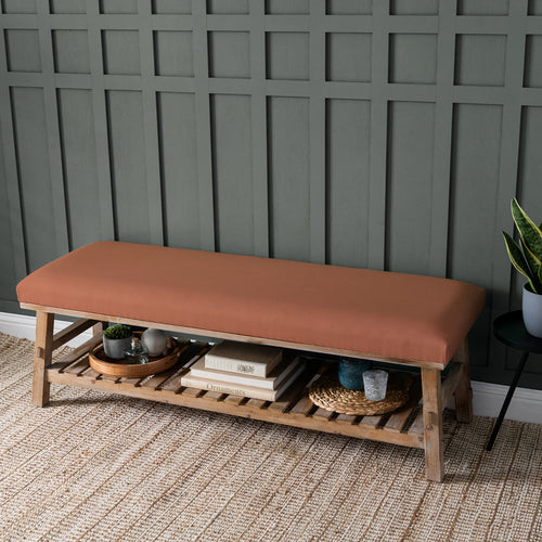 Plain Orange Furniture - Rupert  Bench Tivoli Rust Additions