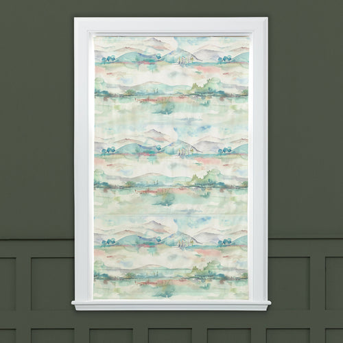 Abstract Blue M2M - Russet Shores Printed Cotton Made to Measure Roman Blinds Default Voyage Maison