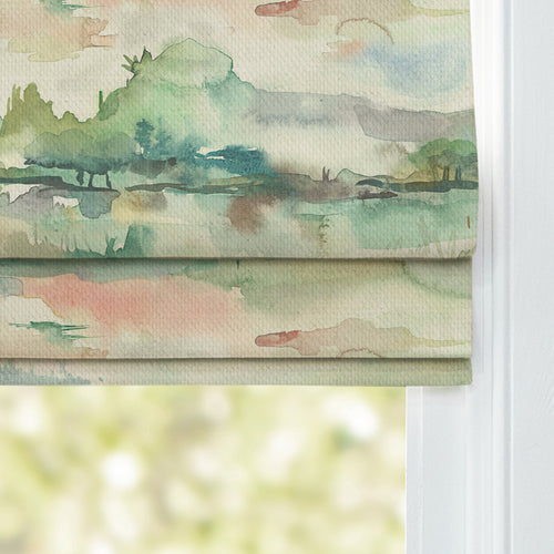 Abstract Blue M2M - Russet Shores Printed Cotton Made to Measure Roman Blinds Default Voyage Maison