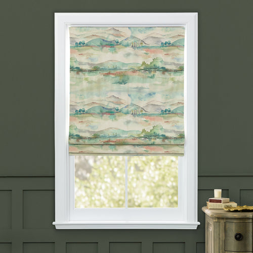 Abstract Blue M2M - Russet Shores Printed Cotton Made to Measure Roman Blinds Default Voyage Maison