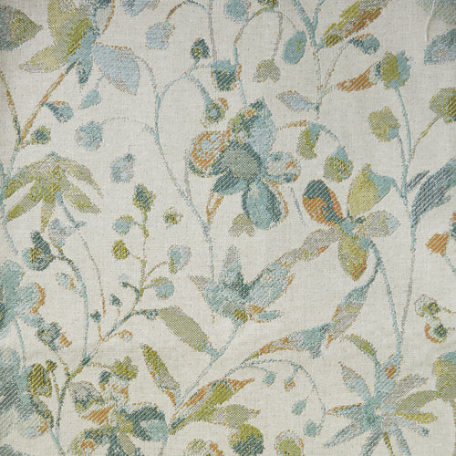 Floral Blue Fabric - Rydal Woven Jacquard Fabric (By The Metre) Sky Voyage Maison