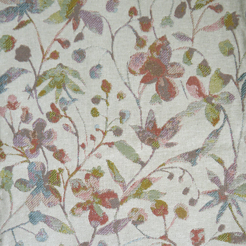 Floral Green Fabric - Rydal Woven Jacquard Fabric (By The Metre) Sorbet Voyage Maison