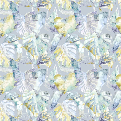 Floral Grey Fabric - Salvador Printed Cotton Fabric (By The Metre) Grey Voyage Maison