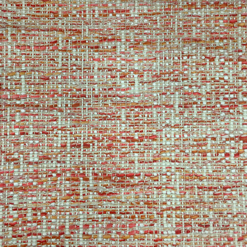 Plain Orange Fabric - Samara Woven Jacquard Fabric (By The Metre) Clementine Voyage Maison