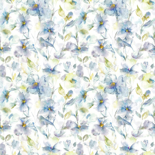 Floral Blue Fabric - Samarinda Printed Cotton Fabric (By The Metre) Pacific Voyage Maison