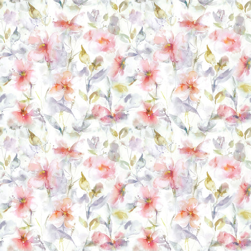 Floral Pink Fabric - Samarinda Printed Cotton Fabric (By The Metre) Poppy Voyage Maison