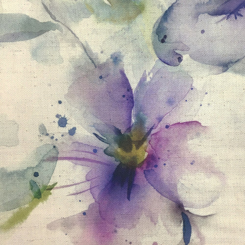 Samples - Samarinda Printed Fabric Sample Swatch Violet Voyage Maison