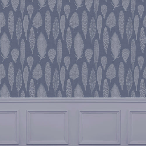 Floral Blue Wallpaper - Samui  1.4m Wide Width Wallpaper (By The Metre) Bluebell Voyage Maison