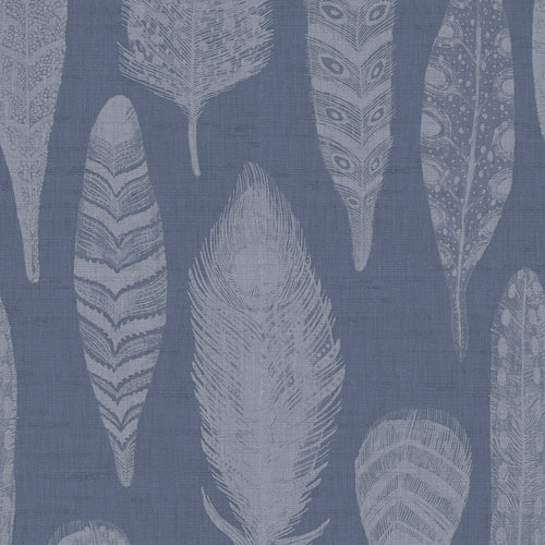 Floral Blue Wallpaper - Samui  1.4m Wide Width Wallpaper (By The Metre) Bluebell Voyage Maison