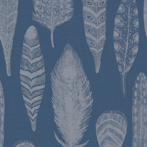 Floral Blue Wallpaper - Samui  1.4m Wide Width Wallpaper (By The Metre) Indigo Voyage Maison