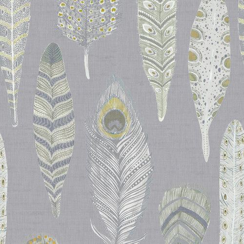 Floral Grey Wallpaper - Samui  1.4m Wide Width Wallpaper (By The Metre) Natural/Truffle Voyage Maison