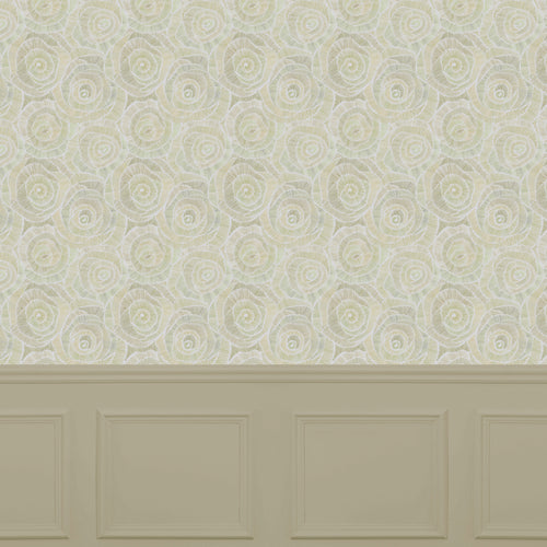 Floral Green Wallpaper - Sanur  1.4m Wide Width Wallpaper (By The Metre) Citrus Voyage Maison