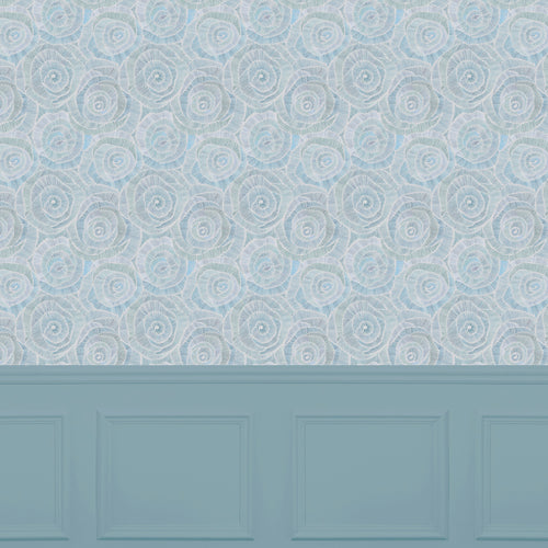 Floral Blue Wallpaper - Sanur  1.4m Wide Width Wallpaper (By The Metre) Pacific Voyage Maison