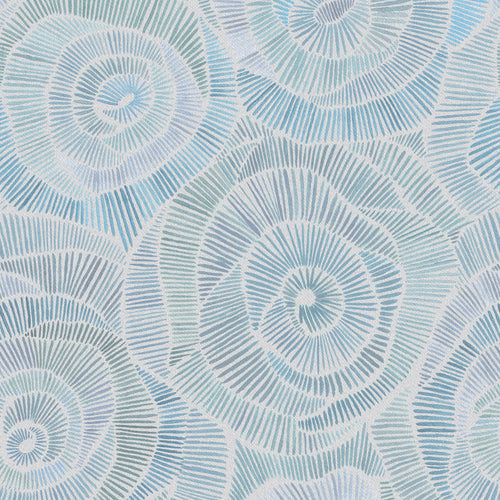 Floral Blue Wallpaper - Sanur  1.4m Wide Width Wallpaper (By The Metre) Pacific Voyage Maison