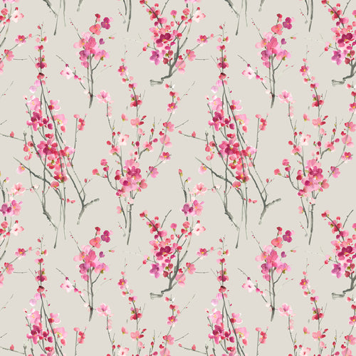 Floral Cream Fabric - Saville Printed Cotton Fabric (By The Metre) Blossom/Stone Voyage Maison