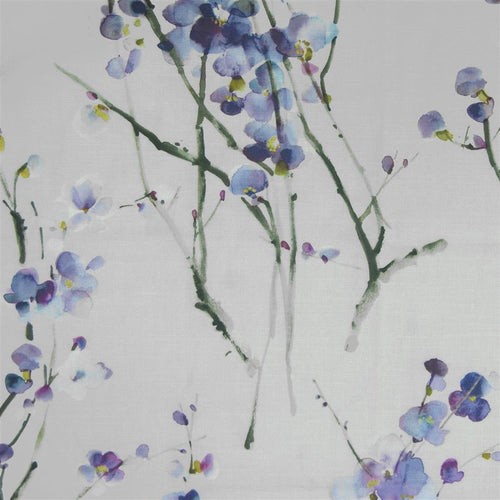 Floral Blue Fabric - Saville Printed Cotton Fabric (By The Metre) Violet Stone Voyage Maison