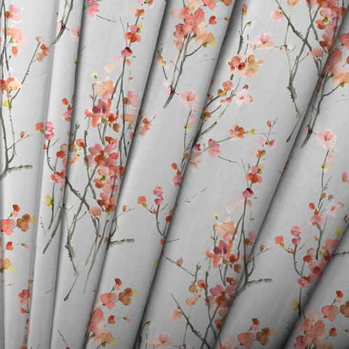 Floral Orange M2M - Saville Printed Made to Measure Curtains Stone Voyage Maison