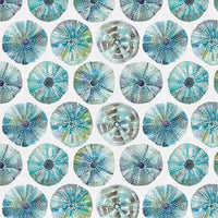  Samples - Sea Urchin Printed Fabric Sample Swatch Kelpie Voyage Maison
